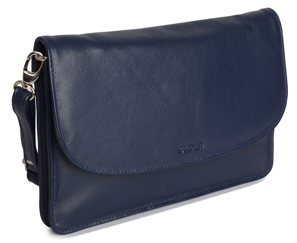 SADDLER Olivia 3-Section Leather Crossbody Bag & Clutch, Compact & Stylish, Gift Boxed
