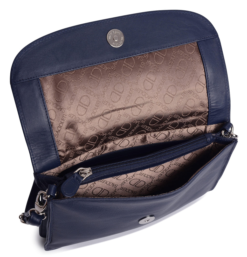 SADDLER Olivia 3-Section Leather Crossbody Bag & Clutch, Compact & Stylish, Gift Boxed