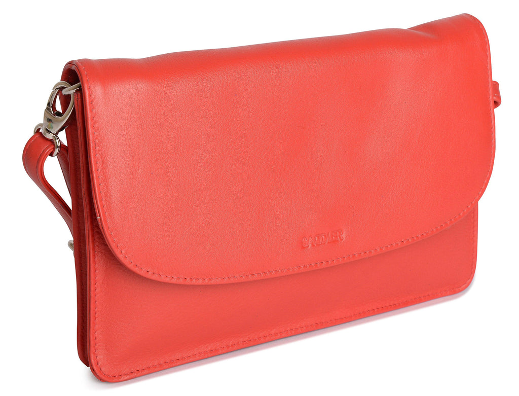SADDLER Olivia 3-Section Leather Crossbody Bag & Clutch, Compact & Stylish, Gift Boxed