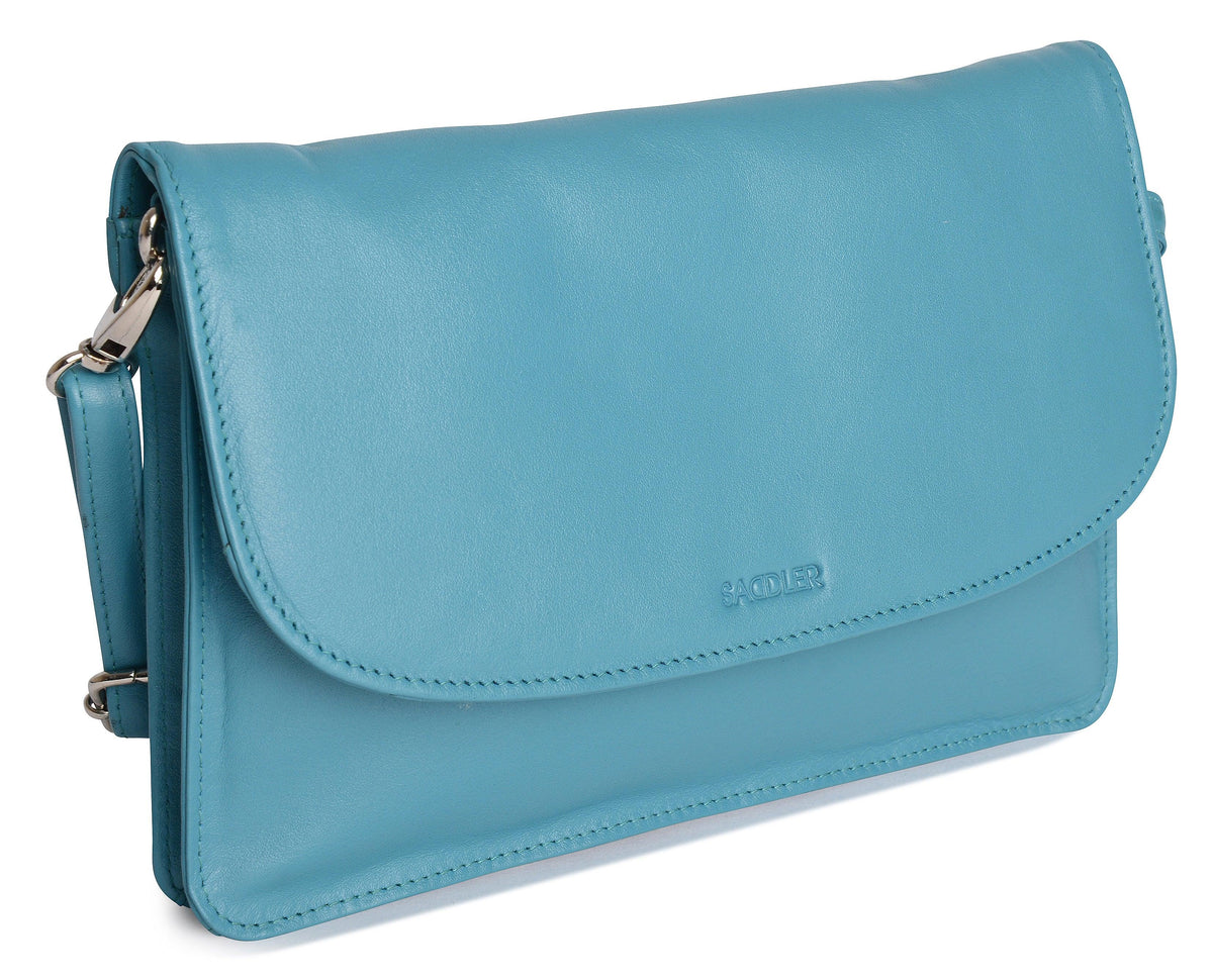 SADDLER Olivia 3-Section Leather Crossbody Bag & Clutch, Compact & Stylish, Gift Boxed