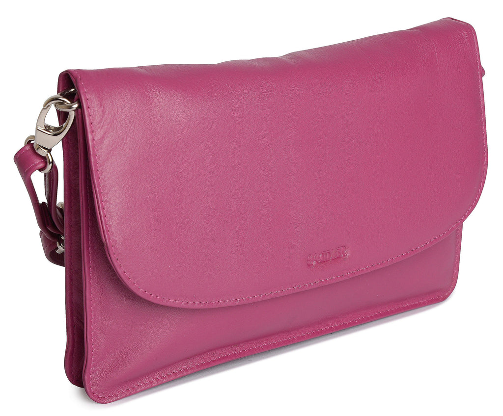 SADDLER Olivia 3-Section Leather Crossbody Bag & Clutch, Compact & Stylish, Gift Boxed