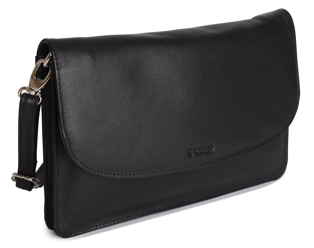 SADDLER Olivia 3-Section Leather Crossbody Bag & Clutch, Compact & Stylish, Gift Boxed