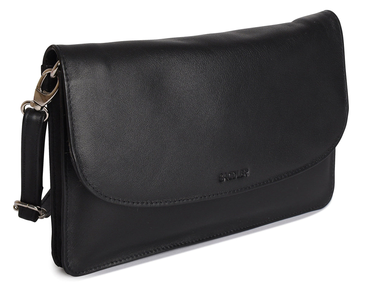 SADDLER Olivia 3-Section Leather Crossbody Bag & Clutch, Compact & Stylish, Gift Boxed