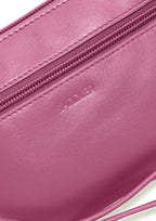 SADDLER SCARLETT Leather Zip Top Mini Clutch, Phone Holder with Detachable Wrist Strap, RFID Protected