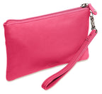 SADDLER SCARLETT Leather Zip Top Mini Clutch, Phone Holder with Detachable Wrist Strap, RFID Protected