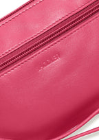 SADDLER SCARLETT Leather Zip Top Mini Clutch, Phone Holder with Detachable Wrist Strap, RFID Protected