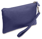 SADDLER SCARLETT Leather Zip Top Mini Clutch, Phone Holder with Detachable Wrist Strap, RFID Protected