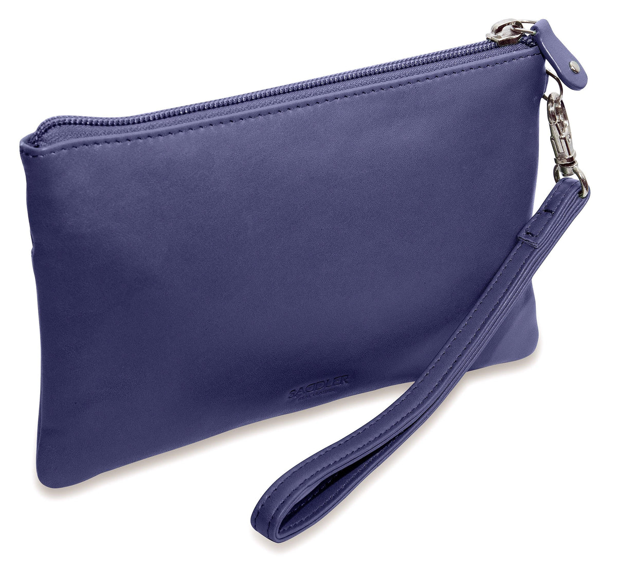 SADDLER SCARLETT Leather Zip Top Mini Clutch, Phone Holder with Detachable Wrist Strap, RFID Protected