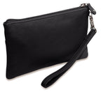 SADDLER SCARLETT Leather Zip Top Mini Clutch, Phone Holder with Detachable Wrist Strap, RFID Protected