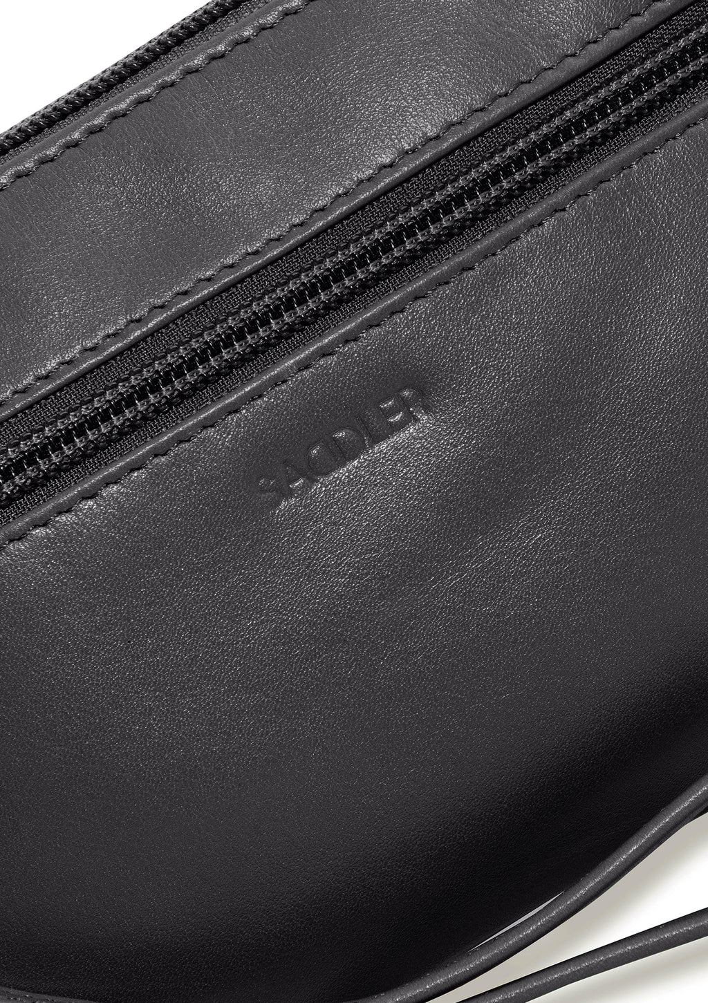 SADDLER SCARLETT Leather Zip Top Mini Clutch, Phone Holder with Detachable Wrist Strap, RFID Protected