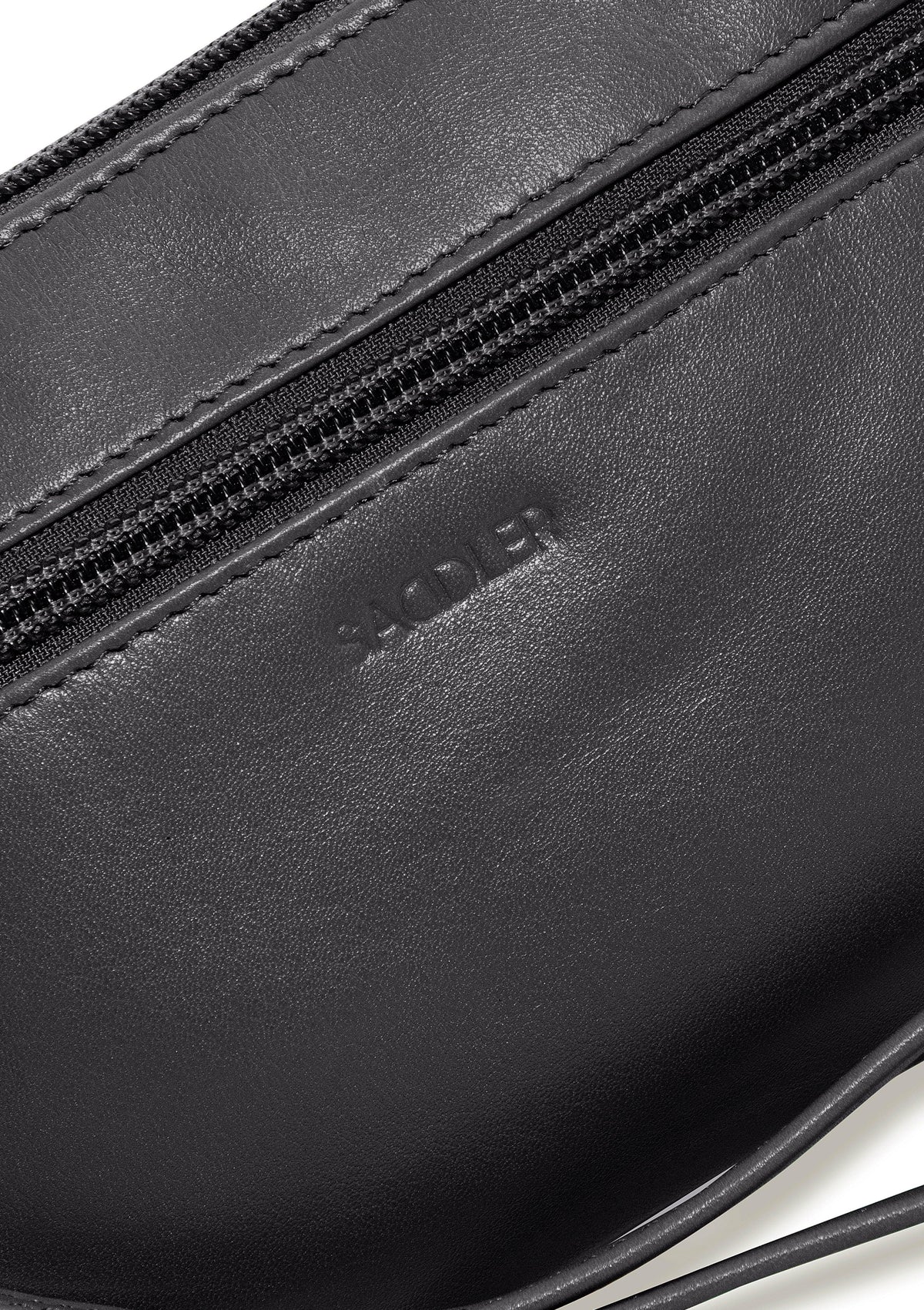 SADDLER SCARLETT Leather Zip Top Mini Clutch, Phone Holder with Detachable Wrist Strap, RFID Protected