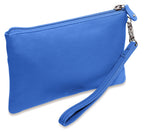 SADDLER SCARLETT Leather Zip Top Mini Clutch, Phone Holder with Detachable Wrist Strap, RFID Protected