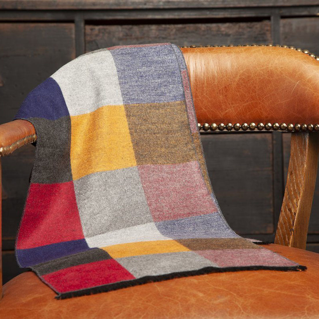 Multicolour Check Bamboo Scarf