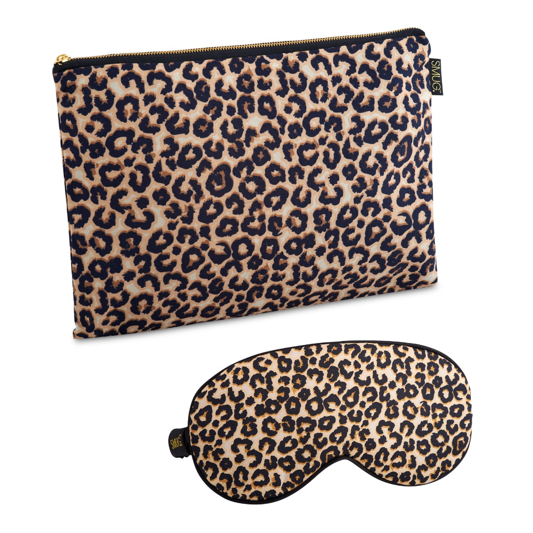 Satin Sleep Mask & Accessories Bag Set, Various Prints