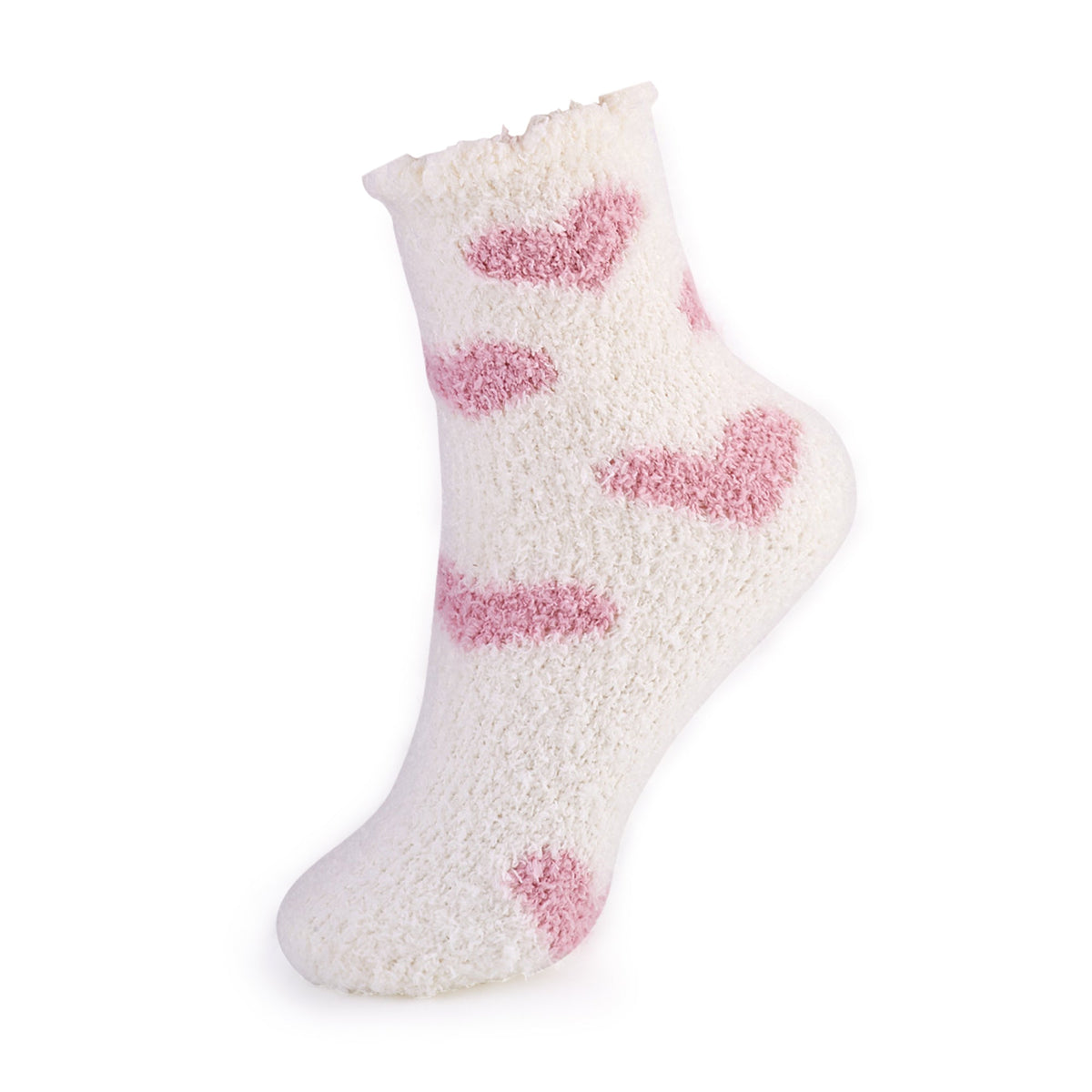 Cosy Cuddle Socks, Pink Hearts