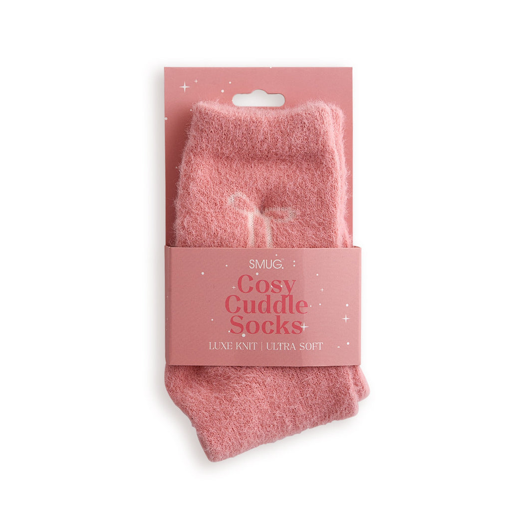Cosy Cuddle Socks, White Bows