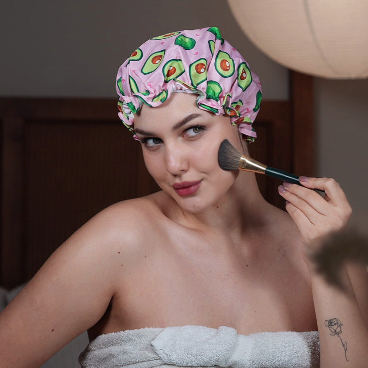 Shower Cap, Avocado Print