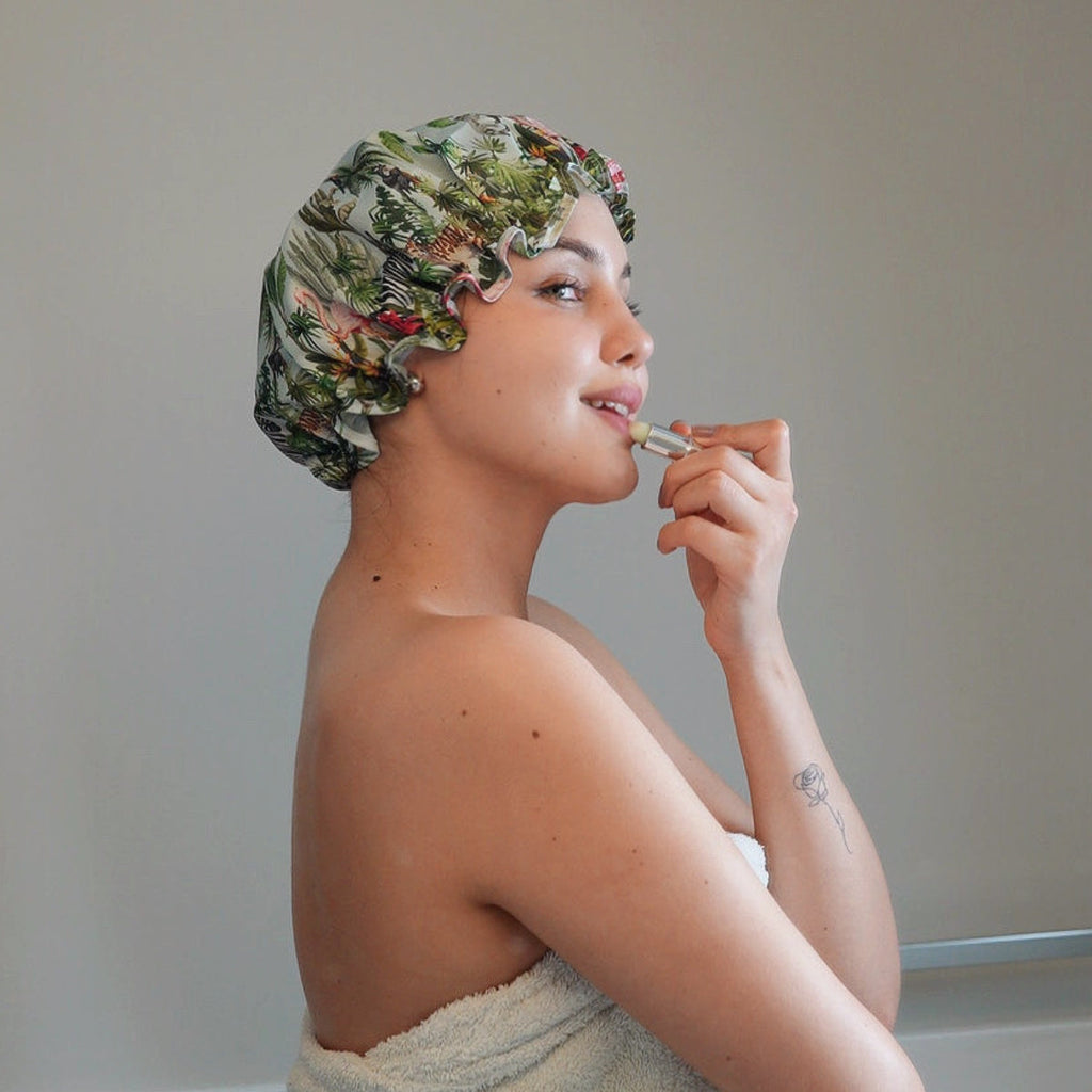 Shower Cap, Jungle Print