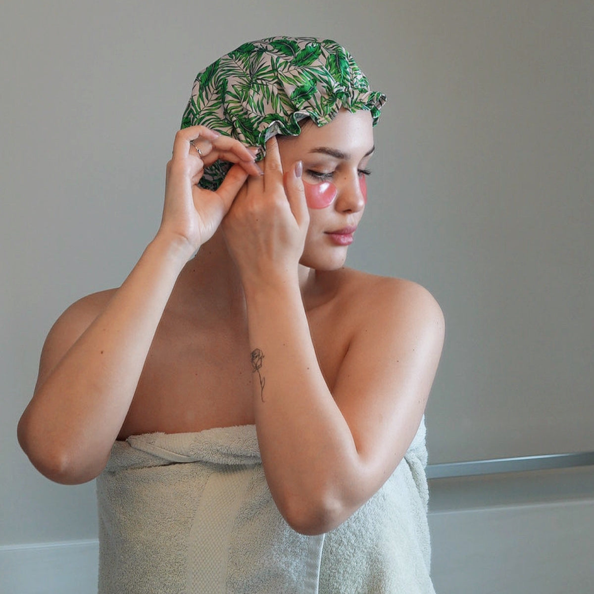 Shower Cap, Palm Print