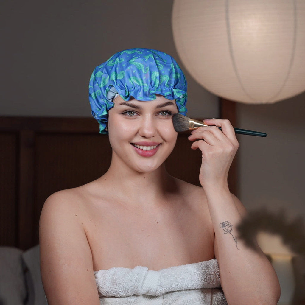 Shower Cap, Seahorse Print
