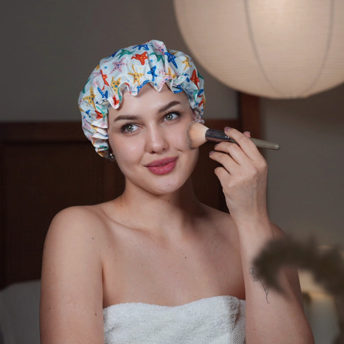 Shower Cap, Starfish Print