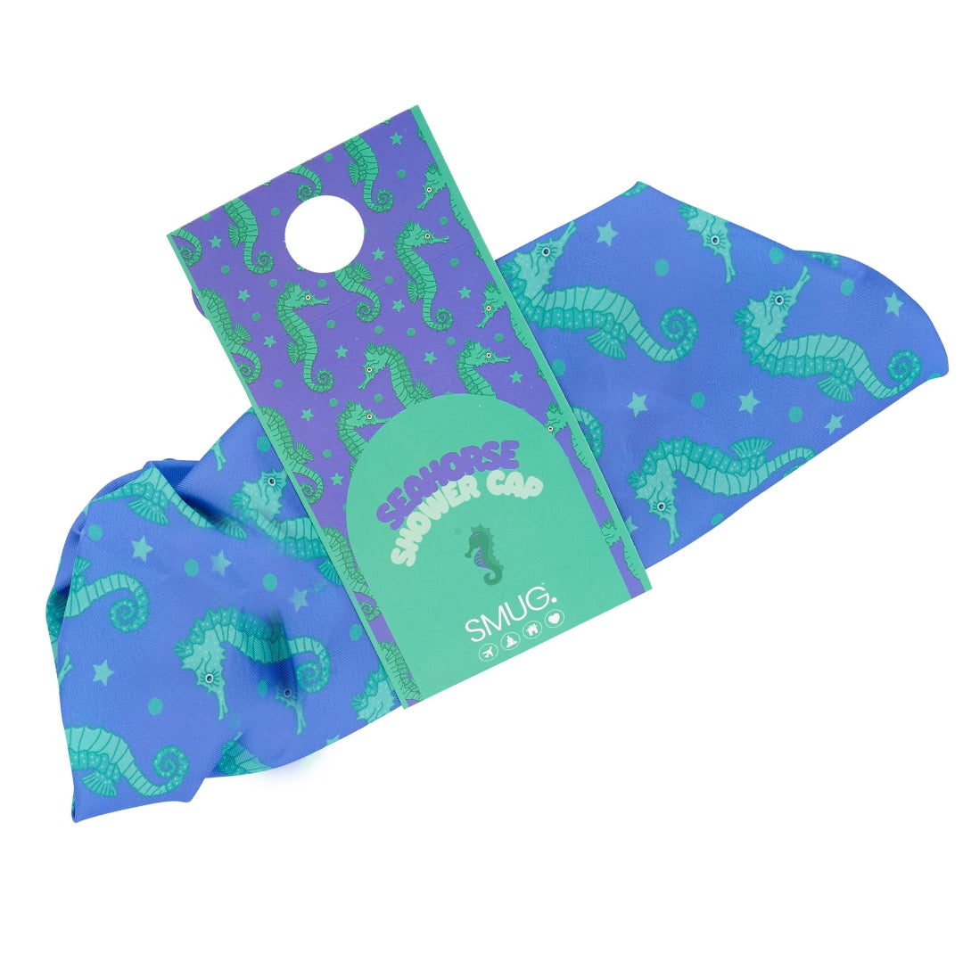 Shower Cap, Seahorse Print