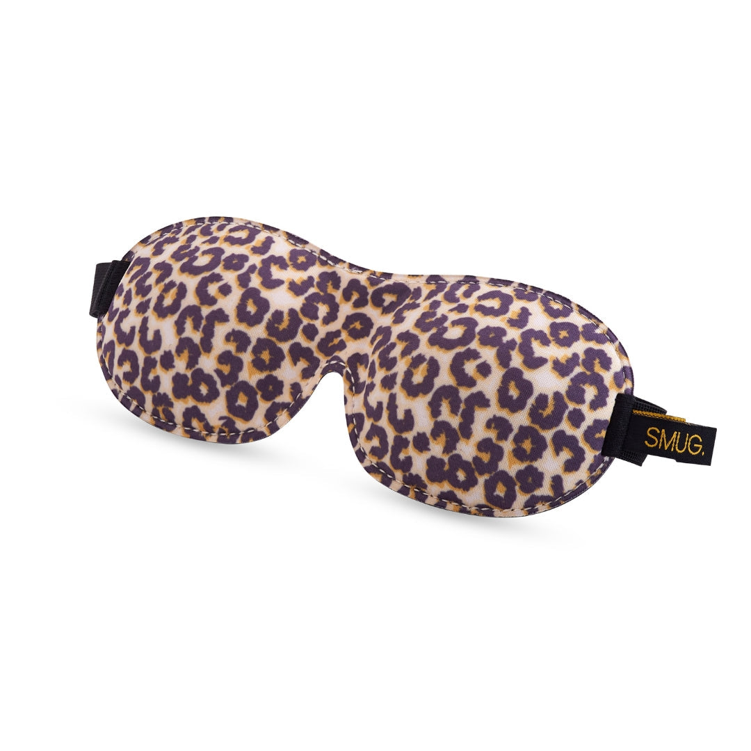 Contoured 3D Blackout Sleep Mask, Leopard Print