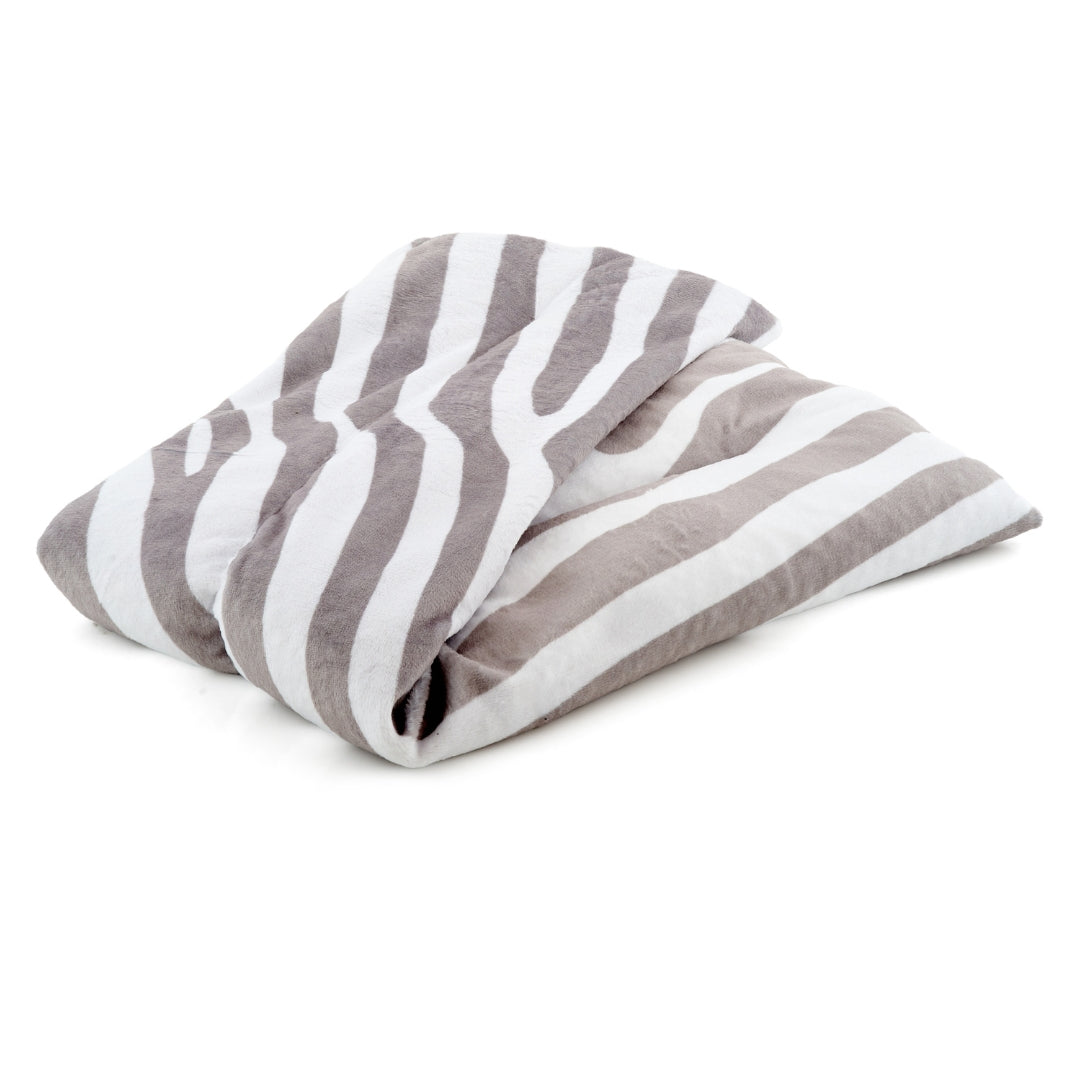 Soothing Body Wrap Wheat Bag Infused with Lavender Oil, Zebra Print
