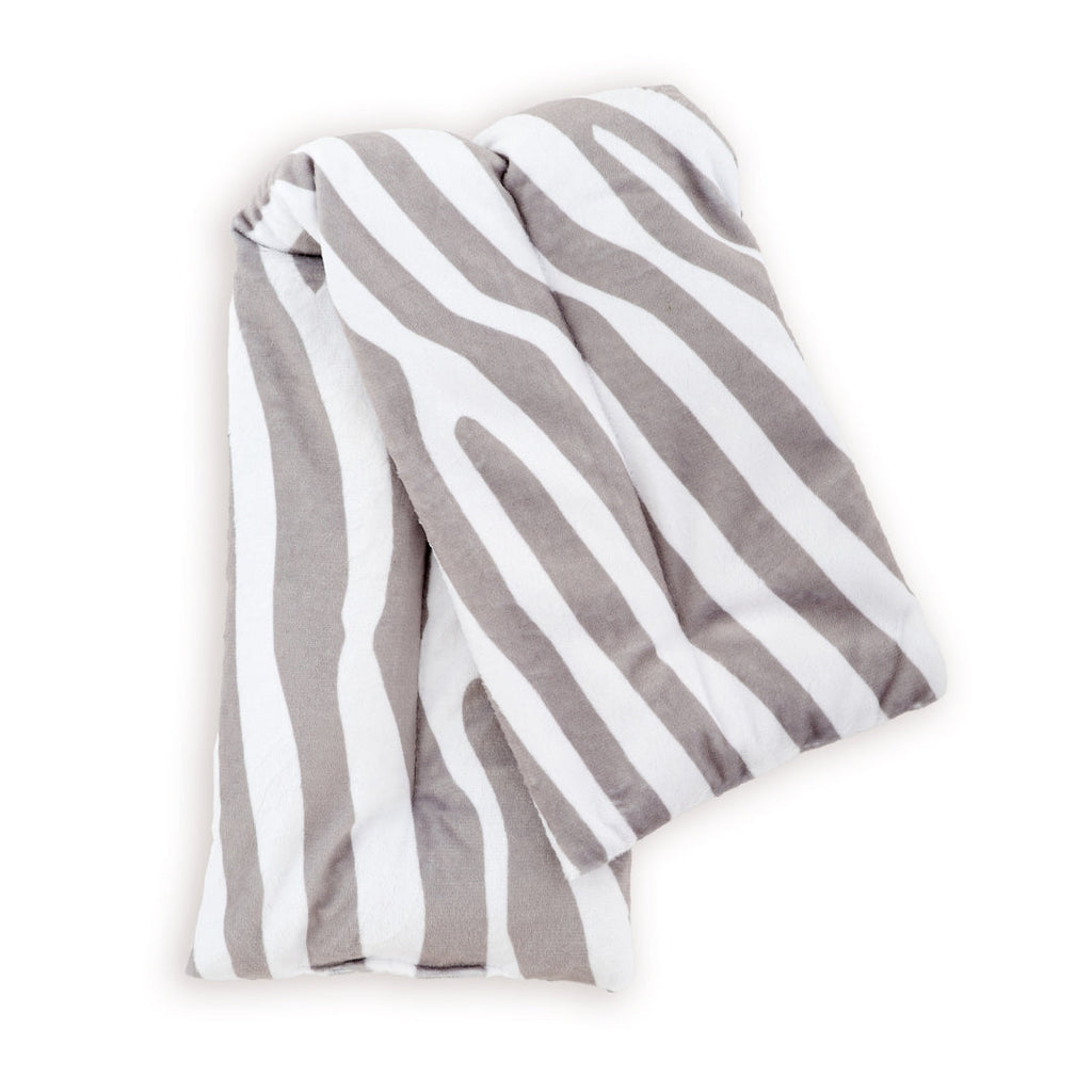 Soothing Body Wrap Wheat Bag Infused with Lavender Oil, Zebra Print