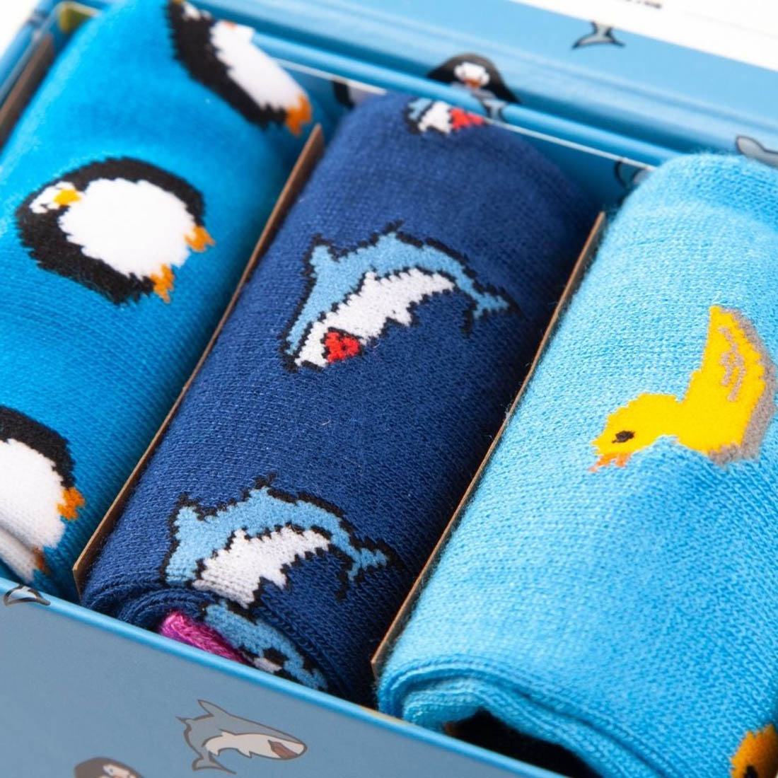 Animal Bamboo-Blend Sock Gift Box, 3 Pairs