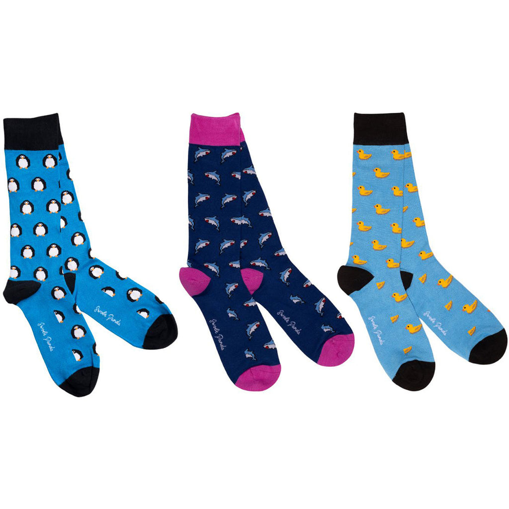 Animal Bamboo-Blend Sock Gift Box, 3 Pairs