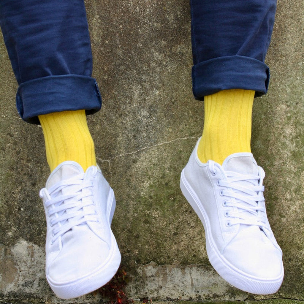 Banana Yellow Bamboo-Blend Socks