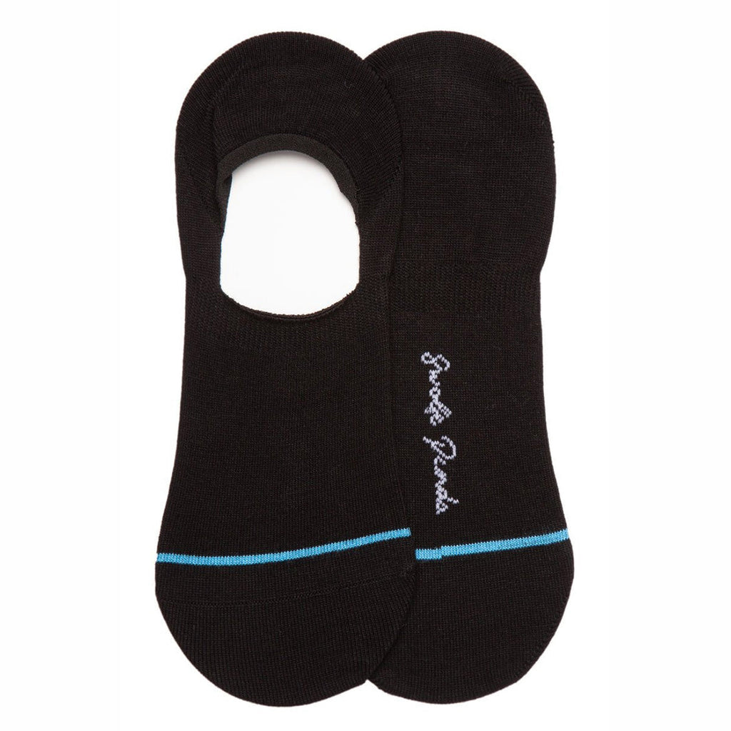 Black No-Show Bamboo-Blend Socks