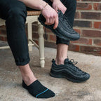 Black No-Show Bamboo-Blend Socks