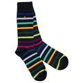 Black Small Striped Bamboo-Blend Socks