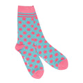 Blue & Pink Polka Dot Bamboo-Blend Socks