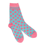 Blue & Pink Polka Dot Bamboo-Blend Socks