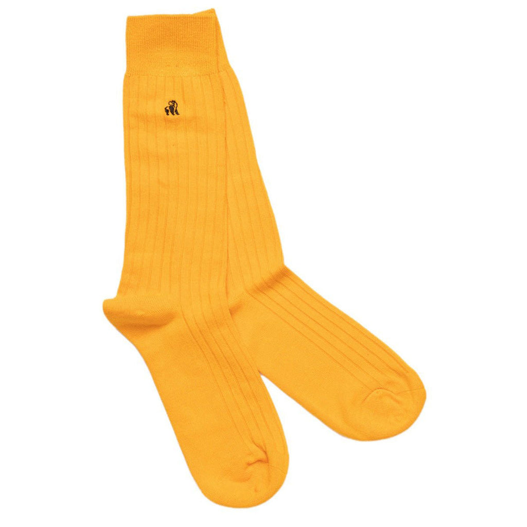 Bumblebee Yellow Bamboo-Blend Socks