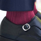 Burgundy Comfort Cuff Bamboo-Blend Socks
