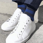 Charcoal Striped Comfort Cuff Bamboo-Blend Socks