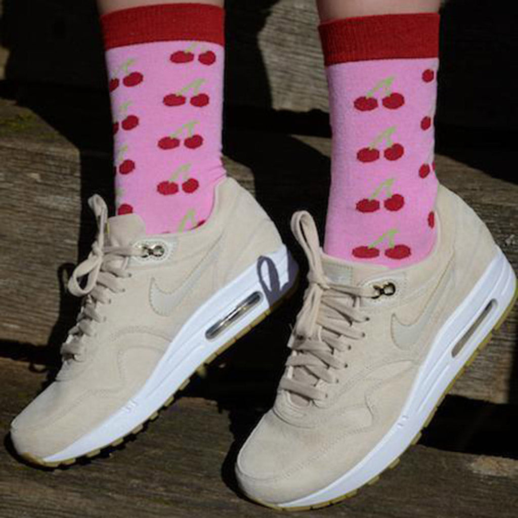 Cherry Bamboo-Blend Socks