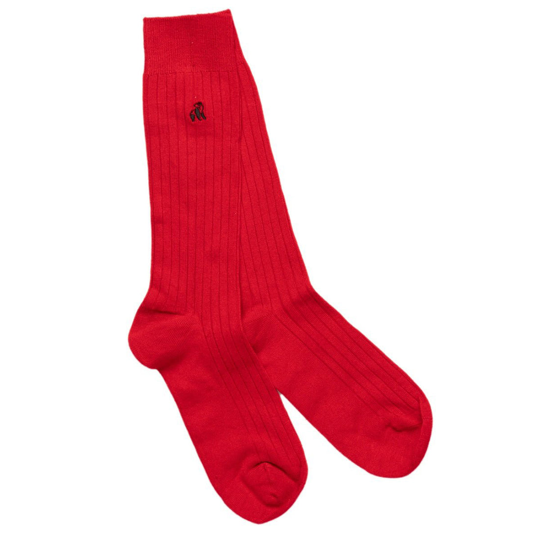 Classic Red Comfort Cuff Bamboo-Blend Socks