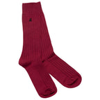 Deep Burgundy Bamboo-Blend Socks