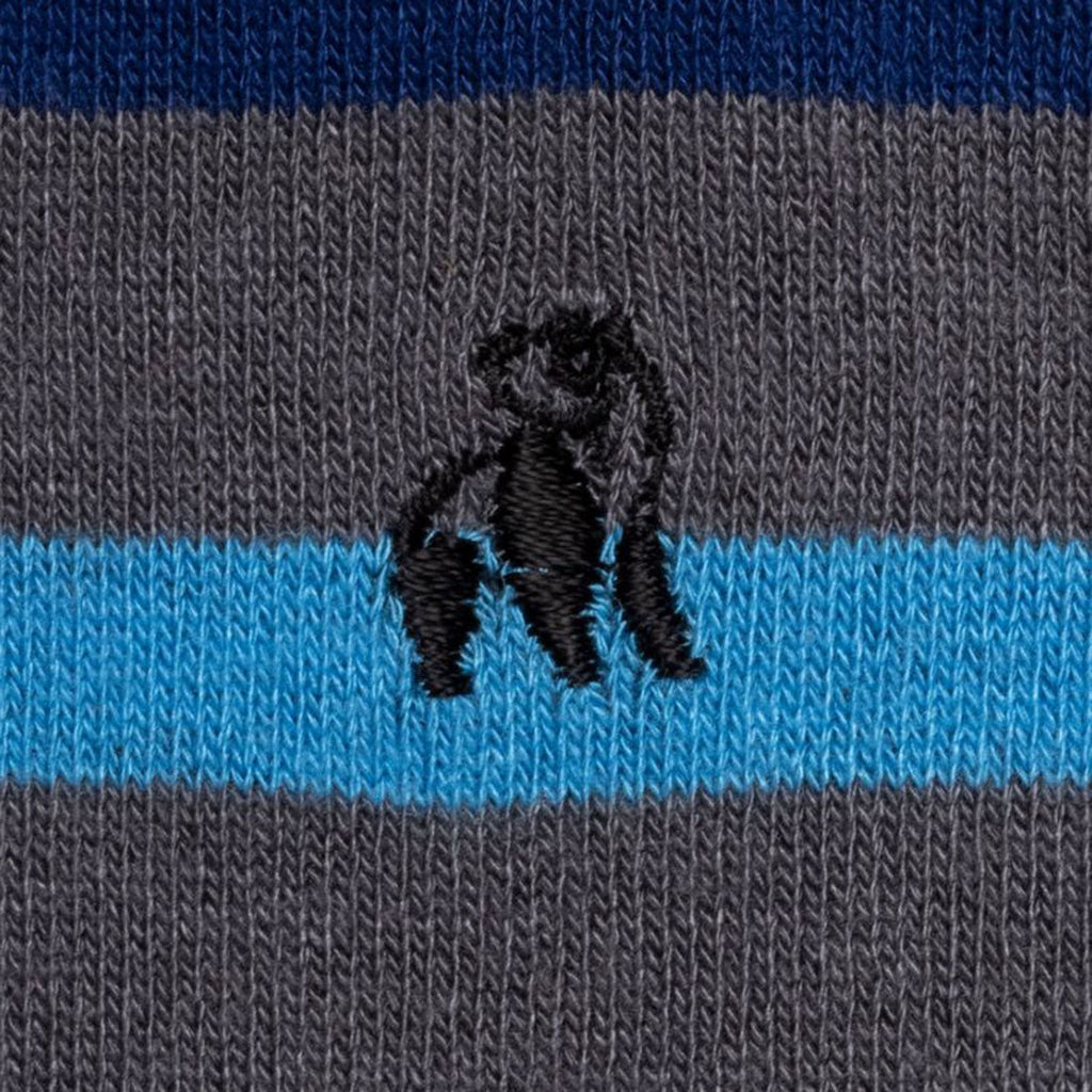 Grey Small Striped Bamboo-Blend Socks