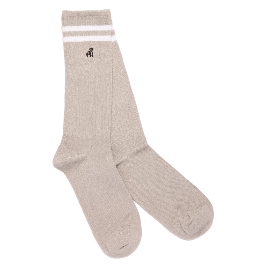 Light Grey Athletic Bamboo-Blend Socks