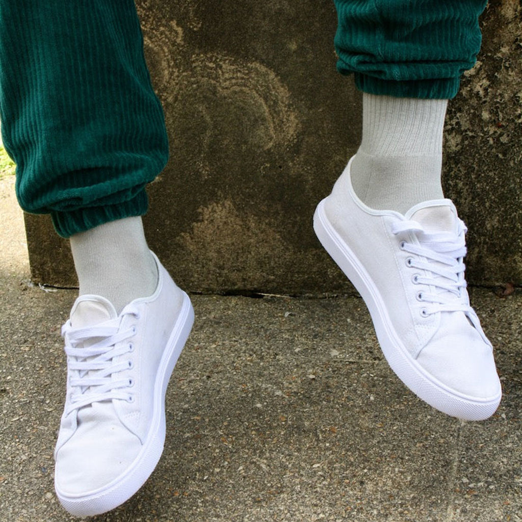 Light Grey Athletic Bamboo-Blend Socks