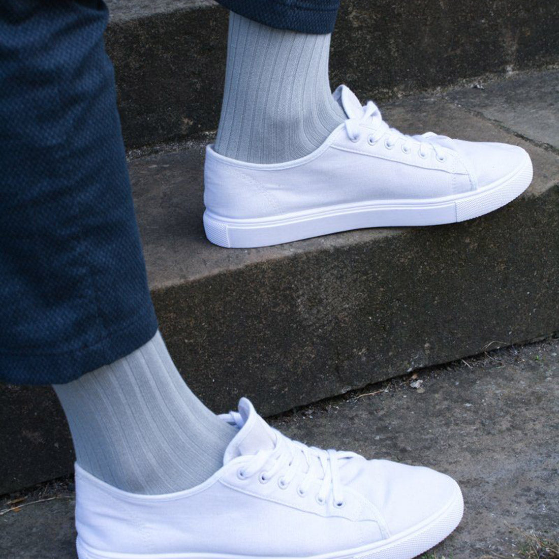 Light Grey Bamboo-Blend Socks