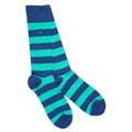 Lime Green Striped Bamboo-Blend Socks