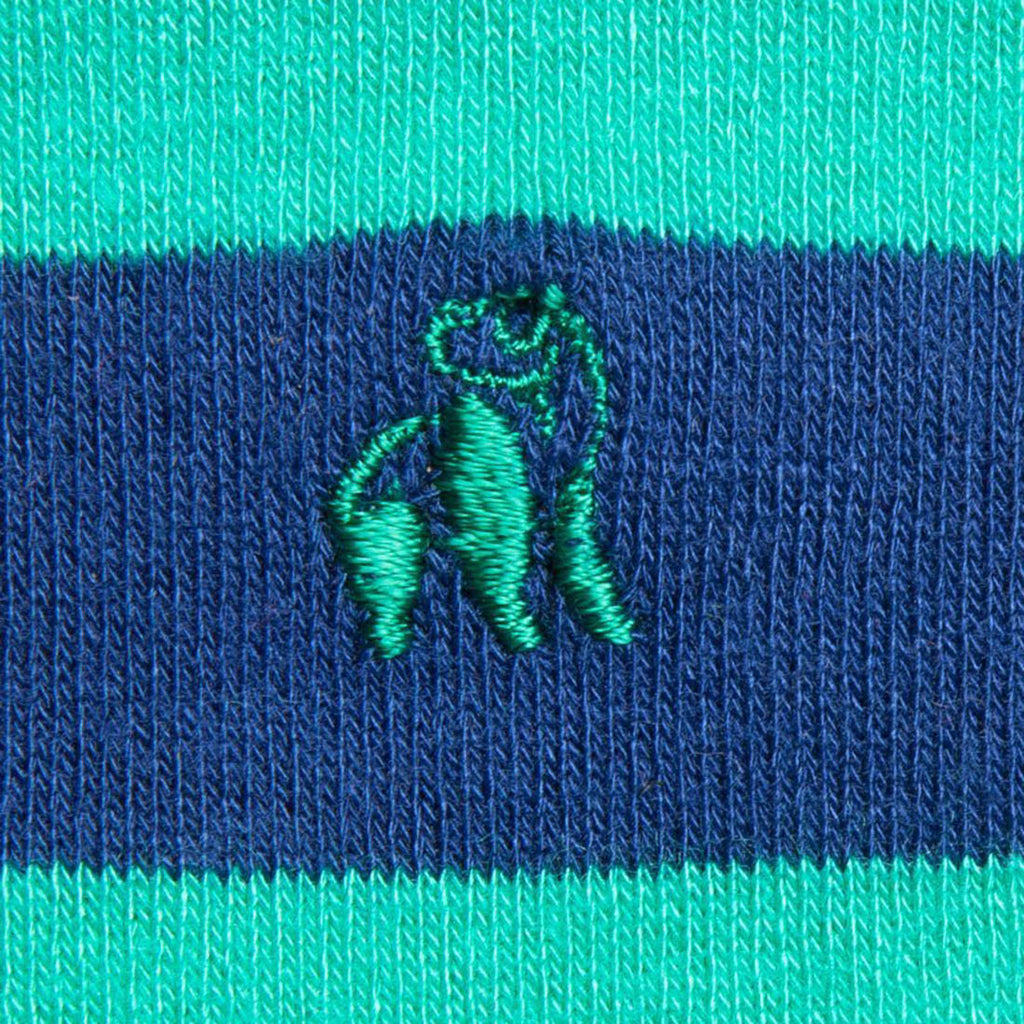 Lime Green Striped Bamboo-Blend Socks