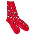 Red Skiing Panda Bamboo-Blend Socks